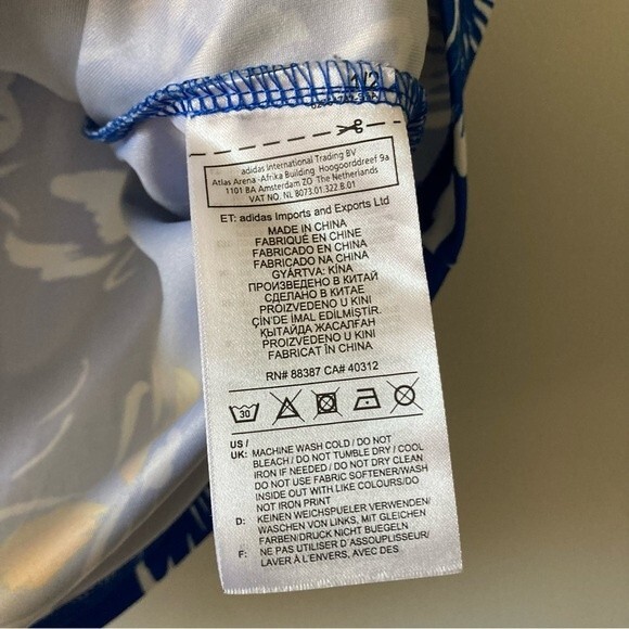 Adidas Blue Butterfly Print Dress - Picture 9 of 9